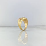 Anillo Cruz Rombo 7.6gr / T9 3/4 / Circones Blancos Tres Oros