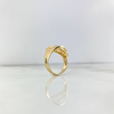 Anillo Caballo 5.1gr / T9 3/4 / Circones Verdes Dos Oros Amarillo Blanco