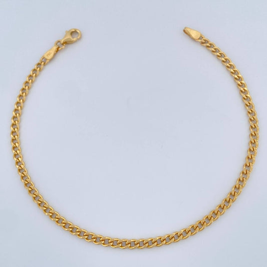 Pulso Cubana 2.55gr / 19cm / Oro Amarillo +1 18K &