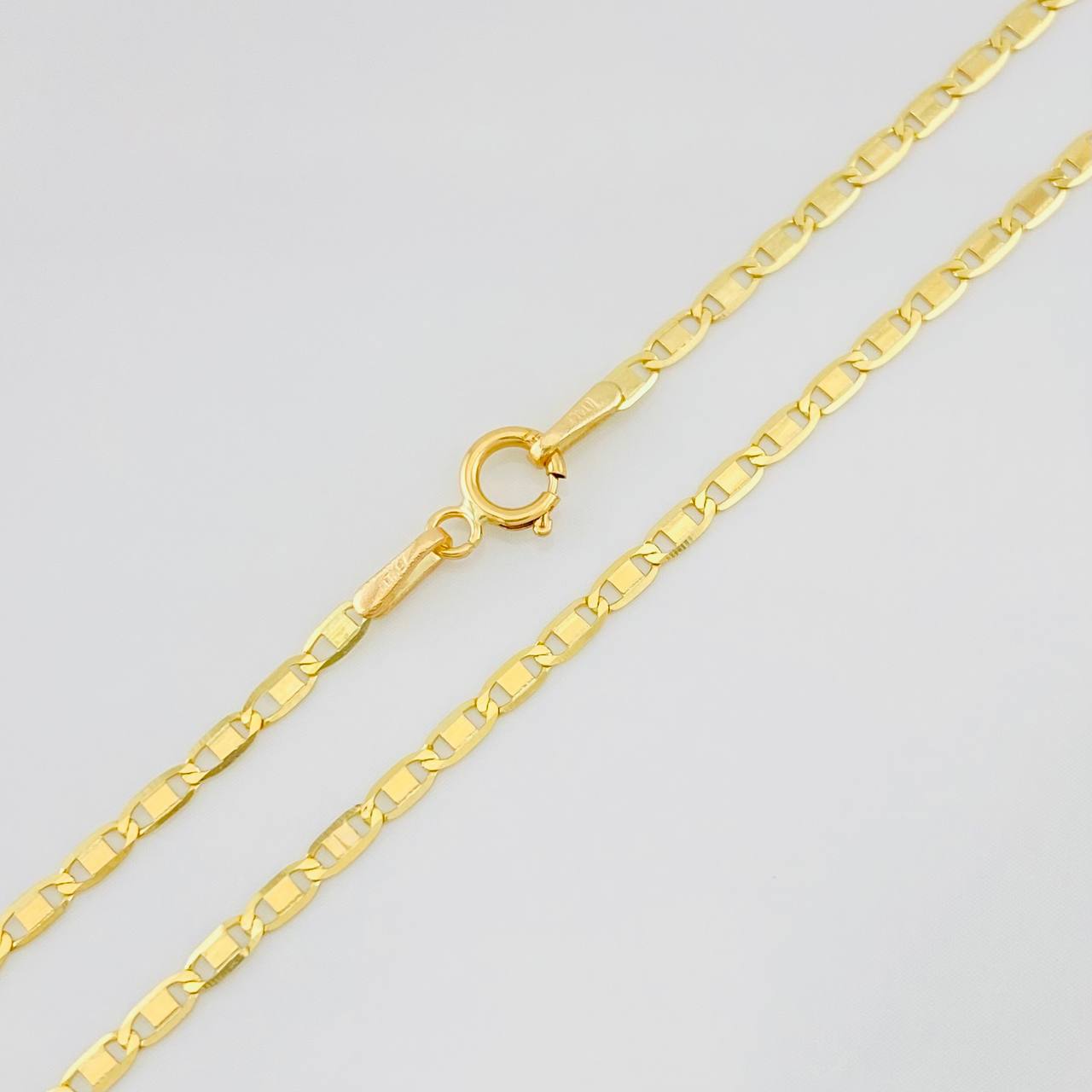 Cadena Escalera Plana 3.35g / 60cm / 1.87mm Oro Amarillo 18K