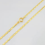 Cadena Escalera Plana 3.35g / 60cm / 1.87mm Oro Amarillo 18K
