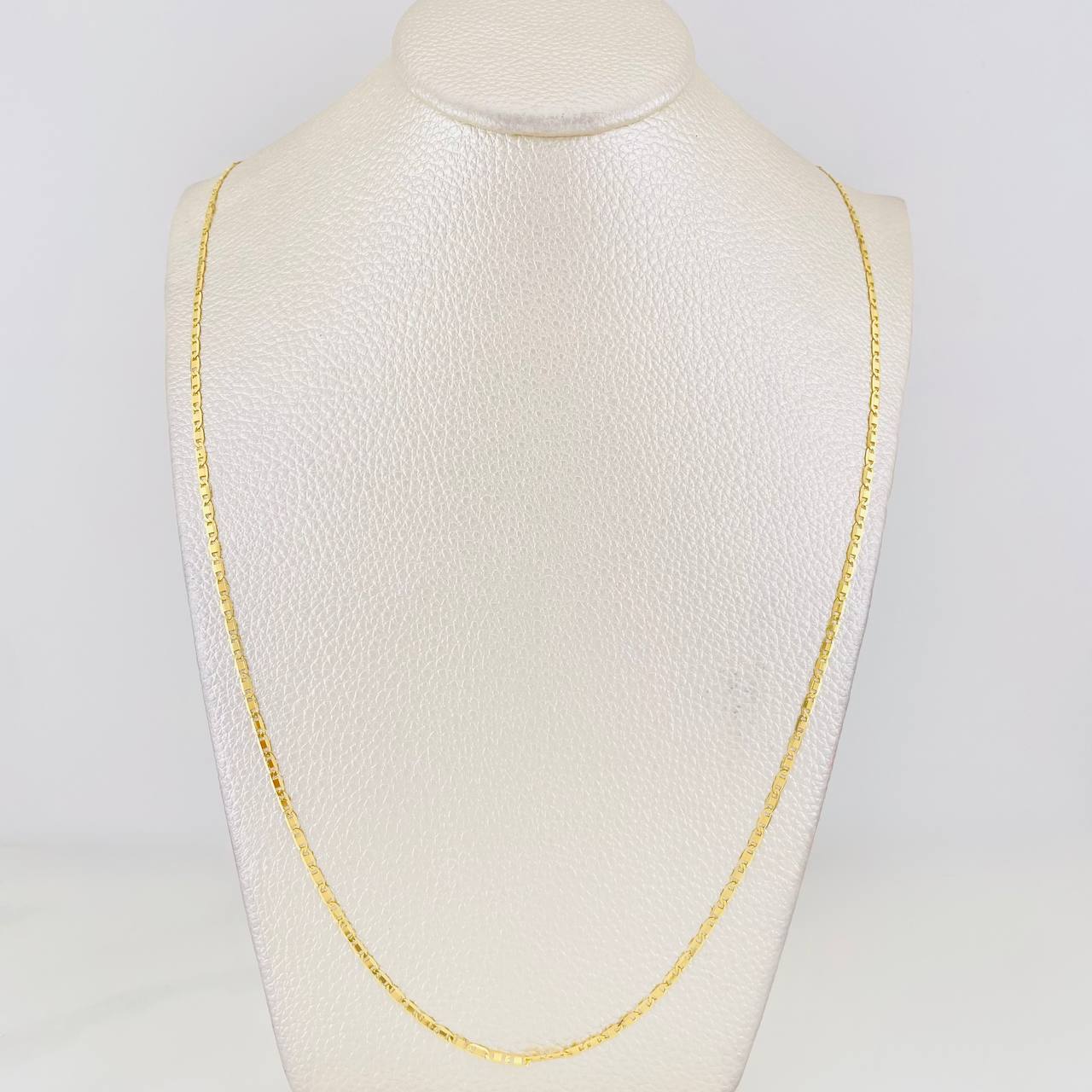 Cadena Escalera Plana 3.35g / 60cm / 1.87mm Oro Amarillo 18K