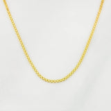 Cadena China 1.7g / 50cm / 1.1mm Oro Amarillo 18K