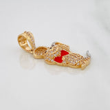 Dije Raton Caricatura 4.9gr / 3.3cm / Dos Oros Amarillo Blanco 18K $