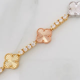 Pulso Tennis Trebol 15.95gr / 18.5cm / Tres Oros Nac.Esp. 18K $