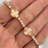 Pulso Tennis Trebol 15.95gr / 18.5cm / Tres Oros Nac.Esp. 18K $