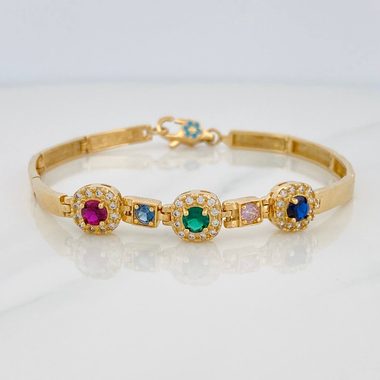 Pulso Tupido Reticulado 12.15gr / 18.5cm / Oro Amarillo 18K $