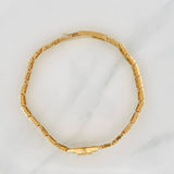 Pulso Cinturon Corona Reticulado 21.85gr / 19cm-19.5cm / Oro Amarillo 18K $