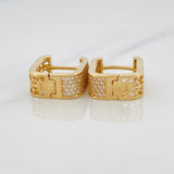 Candongas Cuadradas 6.4gr / 1.5cm / Oro Amarillo 18K %