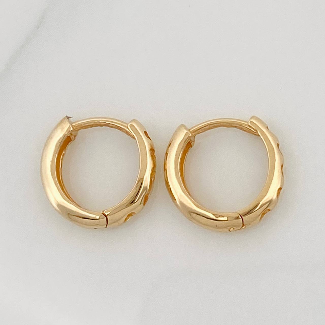 Candongas Tubulares 1.65gr / 1cm / Oro Amarillo 18K %
