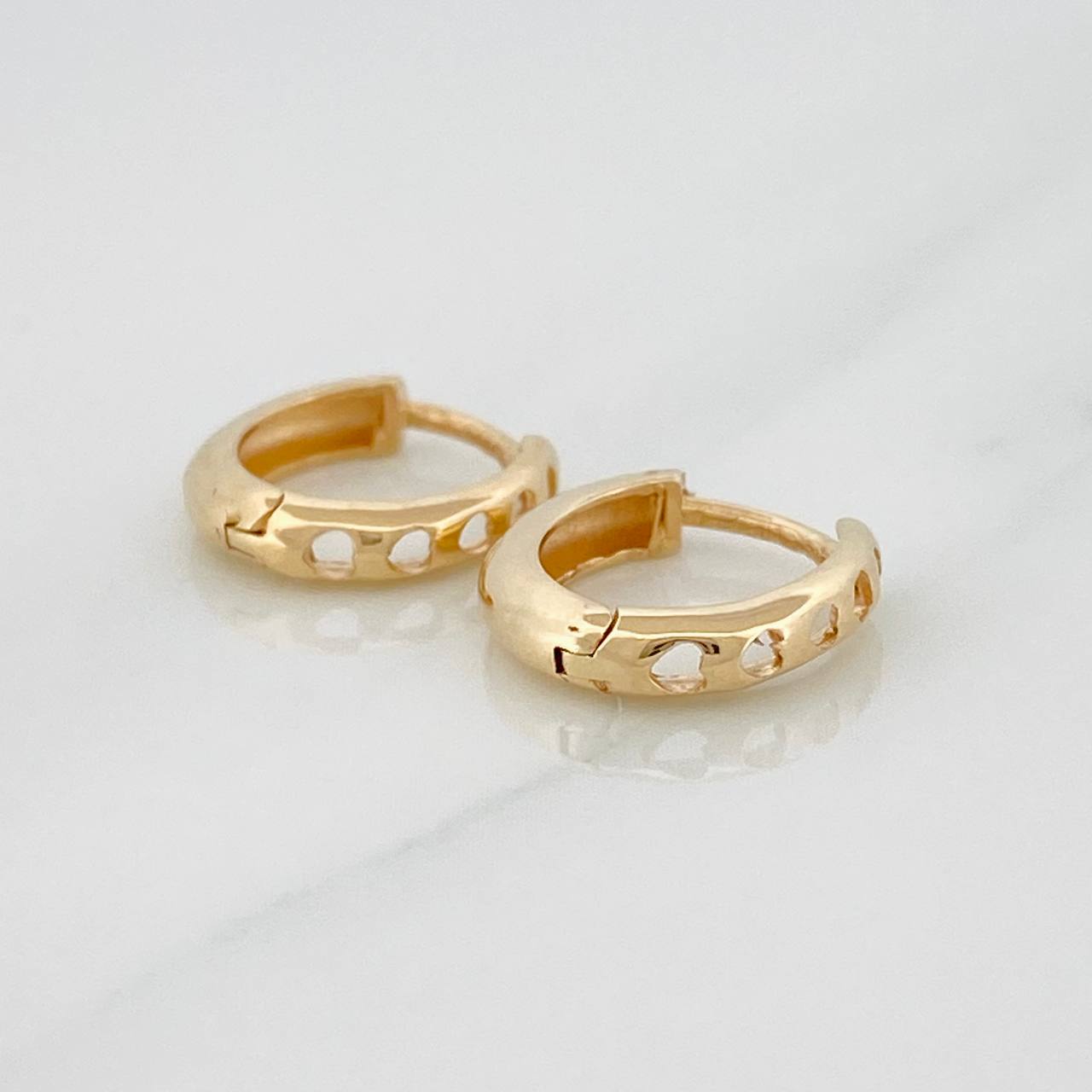 Candongas Tubulares 1.65gr / 1cm / Oro Amarillo 18K %