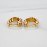 Candongas Triple Carril 2.2gr / 1.4cm / Oro Amarillo 18K %