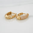 Candongas Triple Carril 2.2gr / 1.4cm / Oro Amarillo 18K %