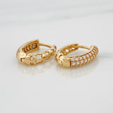 Candongas Triple Carril 2.2gr / 1.4cm / Oro Amarillo 18K %