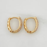 Candongas Triple Carril 2.2gr / 1.4cm / Oro Amarillo 18K %