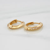 Candongas Linea Ovalada 2.15gr / 1.5cm / Oro Amarillo 18K %