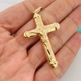 Dije Cruz Cristo Doble 3.05gr / 5.8cm / Oro Amarillo 18K $