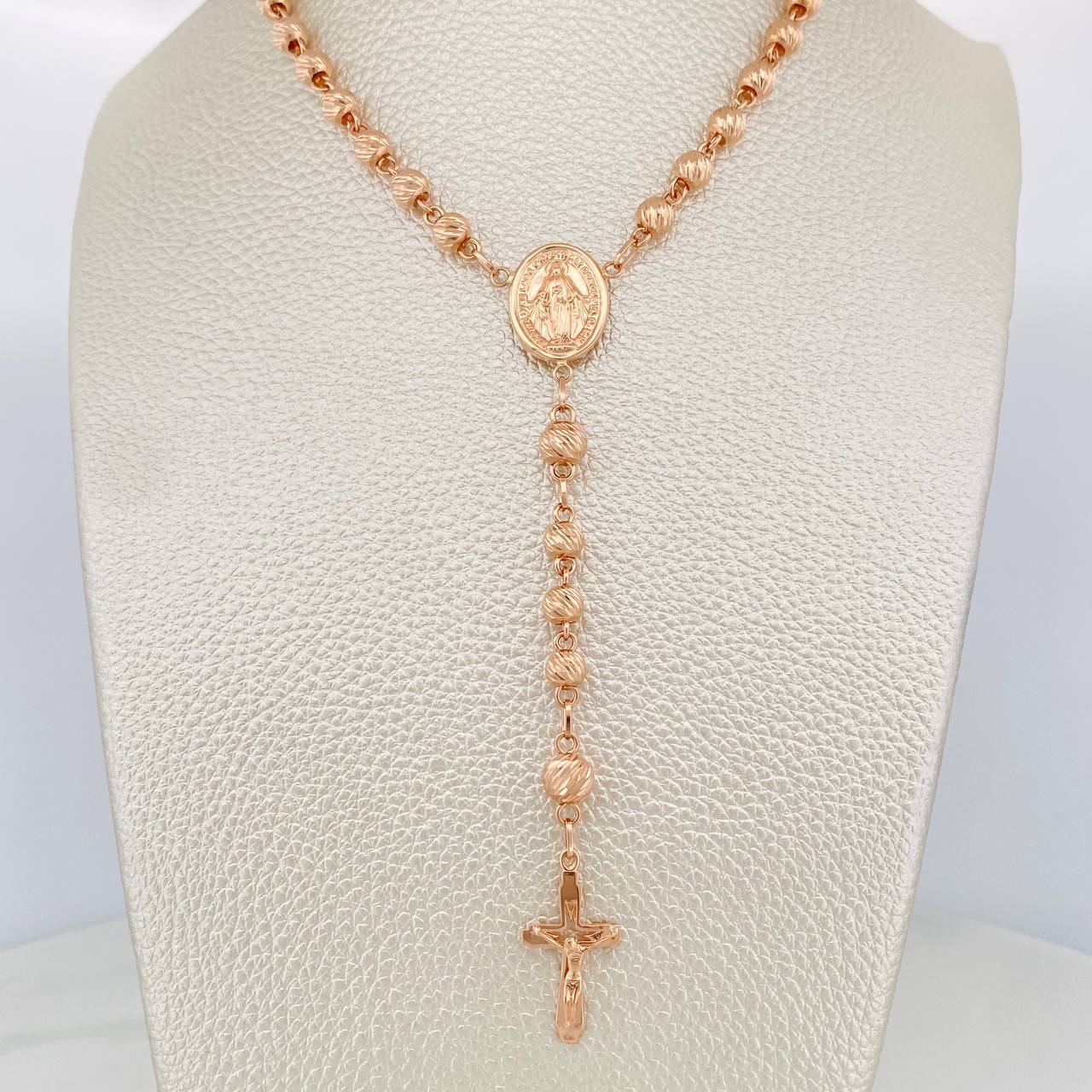 Rosario Virgen Milagrosa 16.1gr / 61cm / 6mm-5mm Oro Rosa 18K %