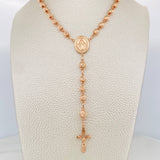 Rosario Virgen Milagrosa 16.1gr / 61cm / 6mm-5mm Oro Rosa 18K %