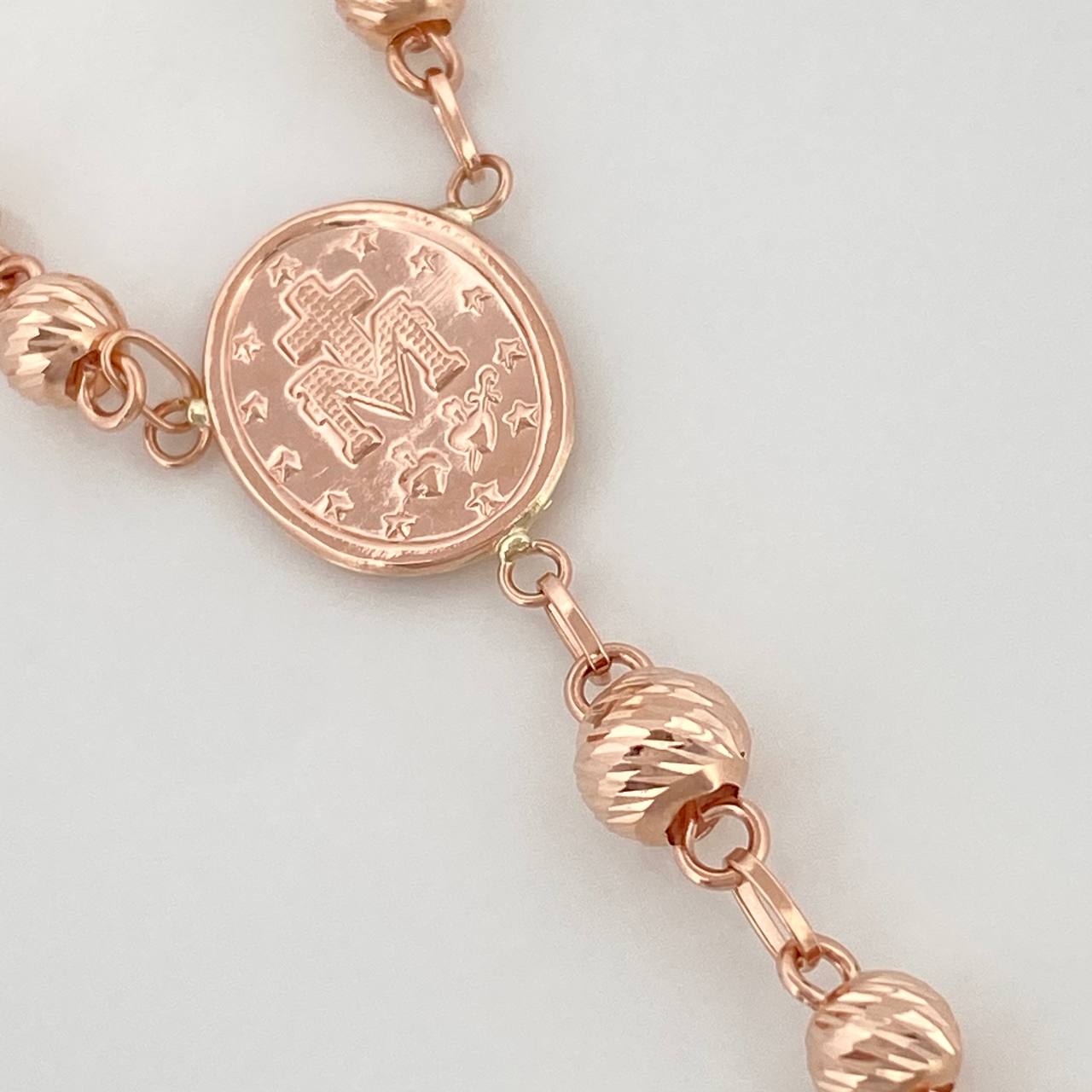 Rosario Virgen Milagrosa 16.1gr / 61cm / 6mm-5mm Oro Rosa 18K %