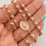 Rosario Virgen Milagrosa 16.1gr / 61cm / 6mm-5mm Oro Rosa 18K %