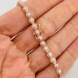 Pulso Tennis 9gr / 19cm / 4.48mm Oro Rosa 18K %