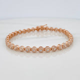 Pulso Tennis 9gr / 19cm / 4.48mm Oro Rosa 18K %