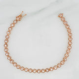 Pulso Tennis 9gr / 19cm / 4.48mm Oro Rosa 18K %