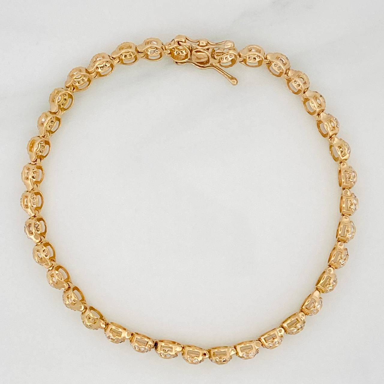 Pulso Tennis 9.65gr / 19.5cm / 4.48mm Oro Amarillo 18K %