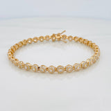 Pulso Tennis 9.65gr / 19.5cm / 4.48mm Oro Amarillo 18K %
