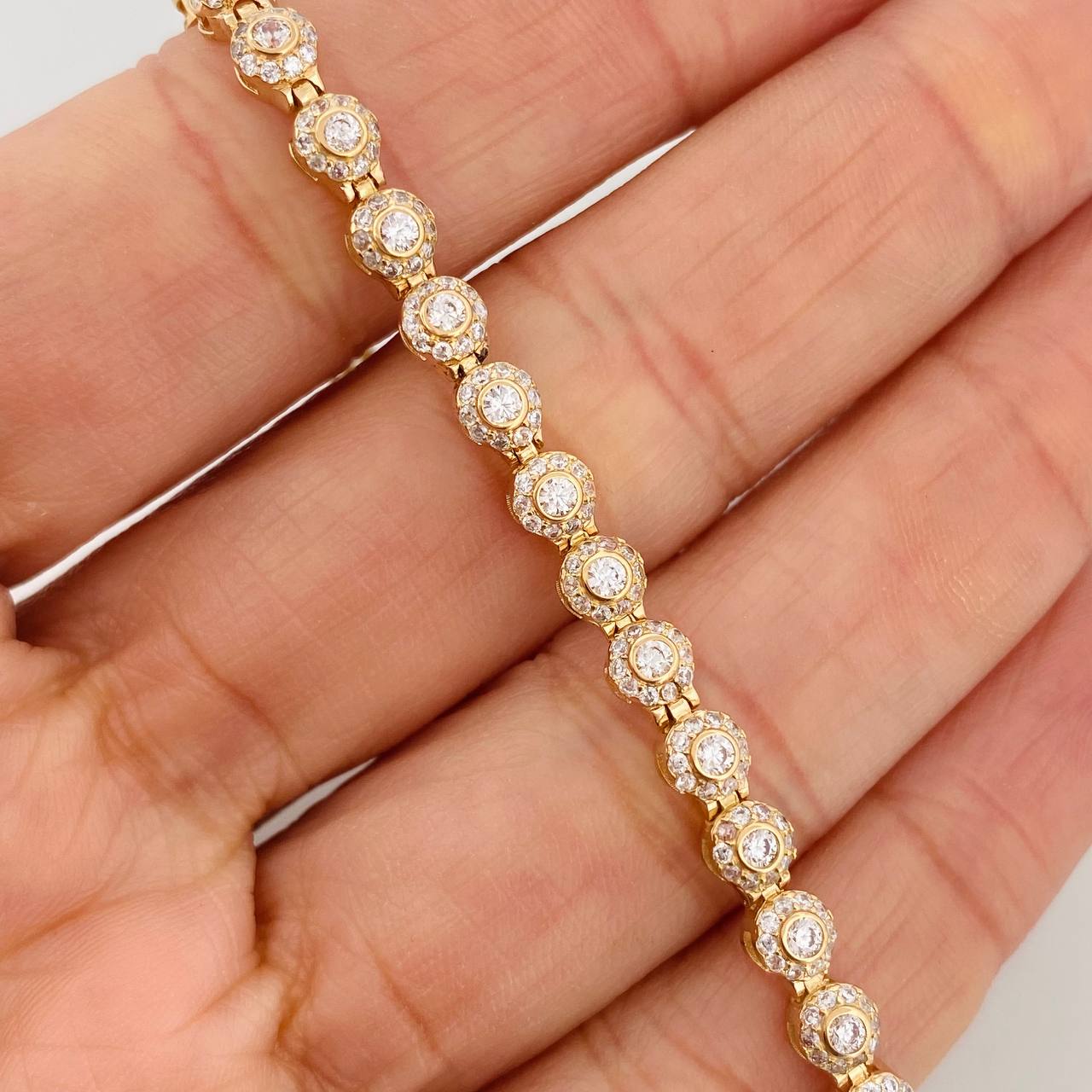 Pulso Tennis 9.05gr / 19cm / 4.48mm Oro Amarillo 18K %