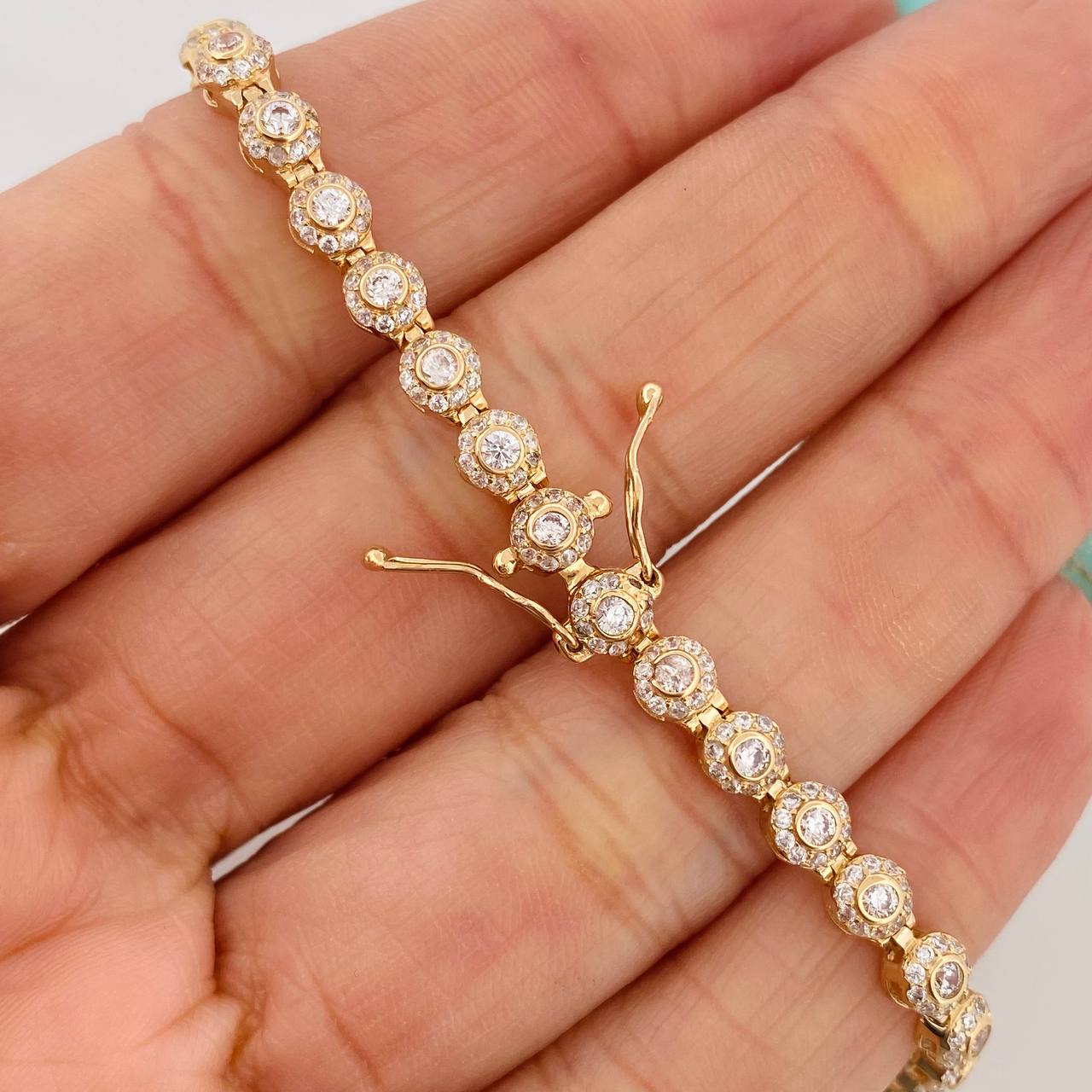 Pulso Tennis 9.05gr / 19cm / 4.48mm Oro Amarillo 18K %