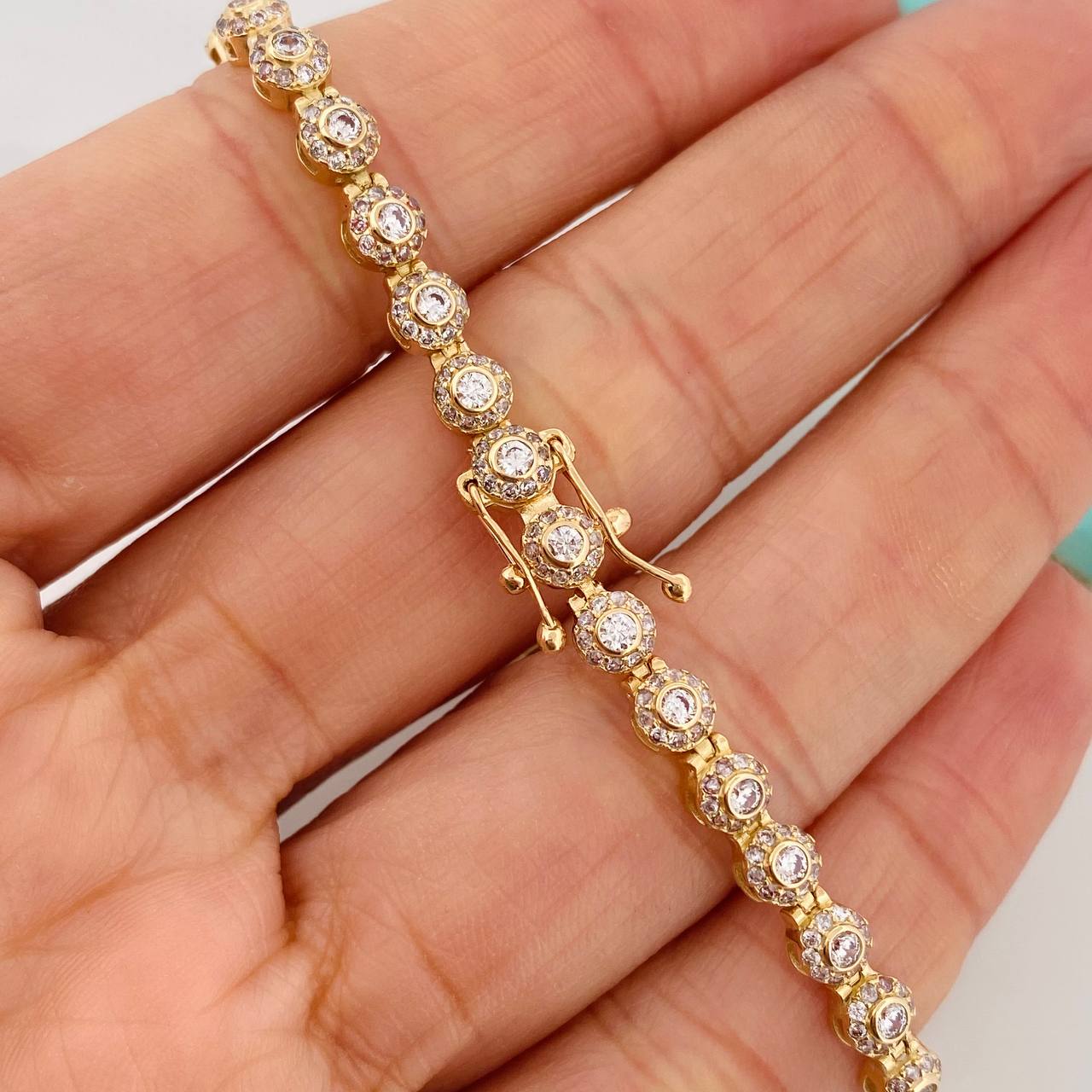 Pulso Tennis 9.25gr / 19.1cm / Oro Amarillo 18K &