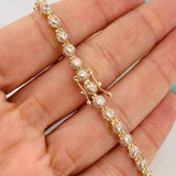Pulso Tennis 8.95gr / 18cm / Oro Amarillo 18K &