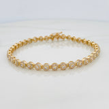 Pulso Tennis 8.95gr / 18cm / Oro Amarillo 18K &