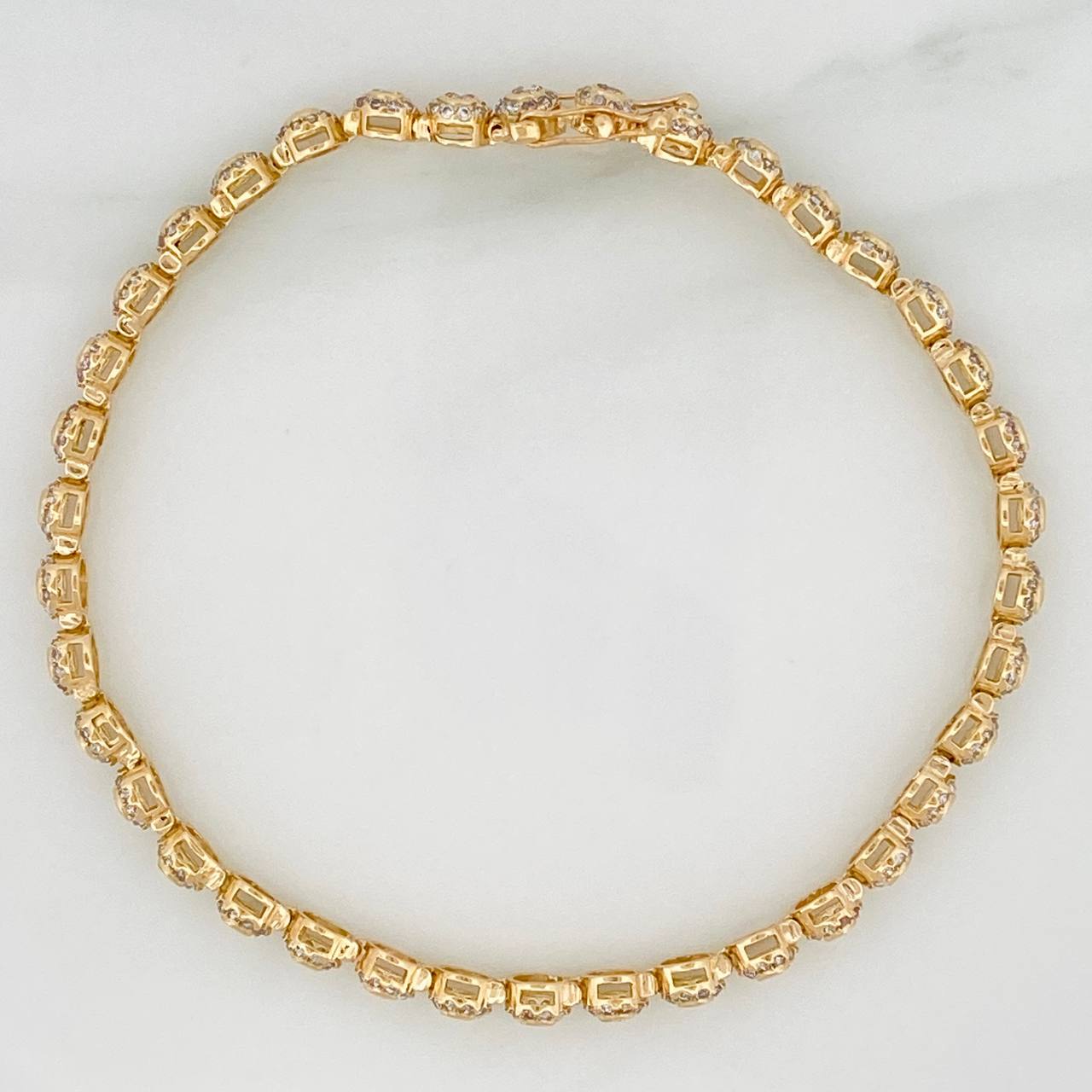 Pulso Tennis 9.25gr / 19.1cm / Oro Amarillo 18K &