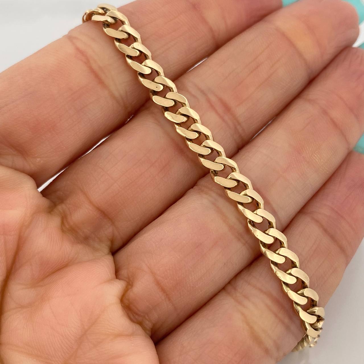 Pulso Cubano 7.25gr / 20.2cm / Oro Amarillo 18K &