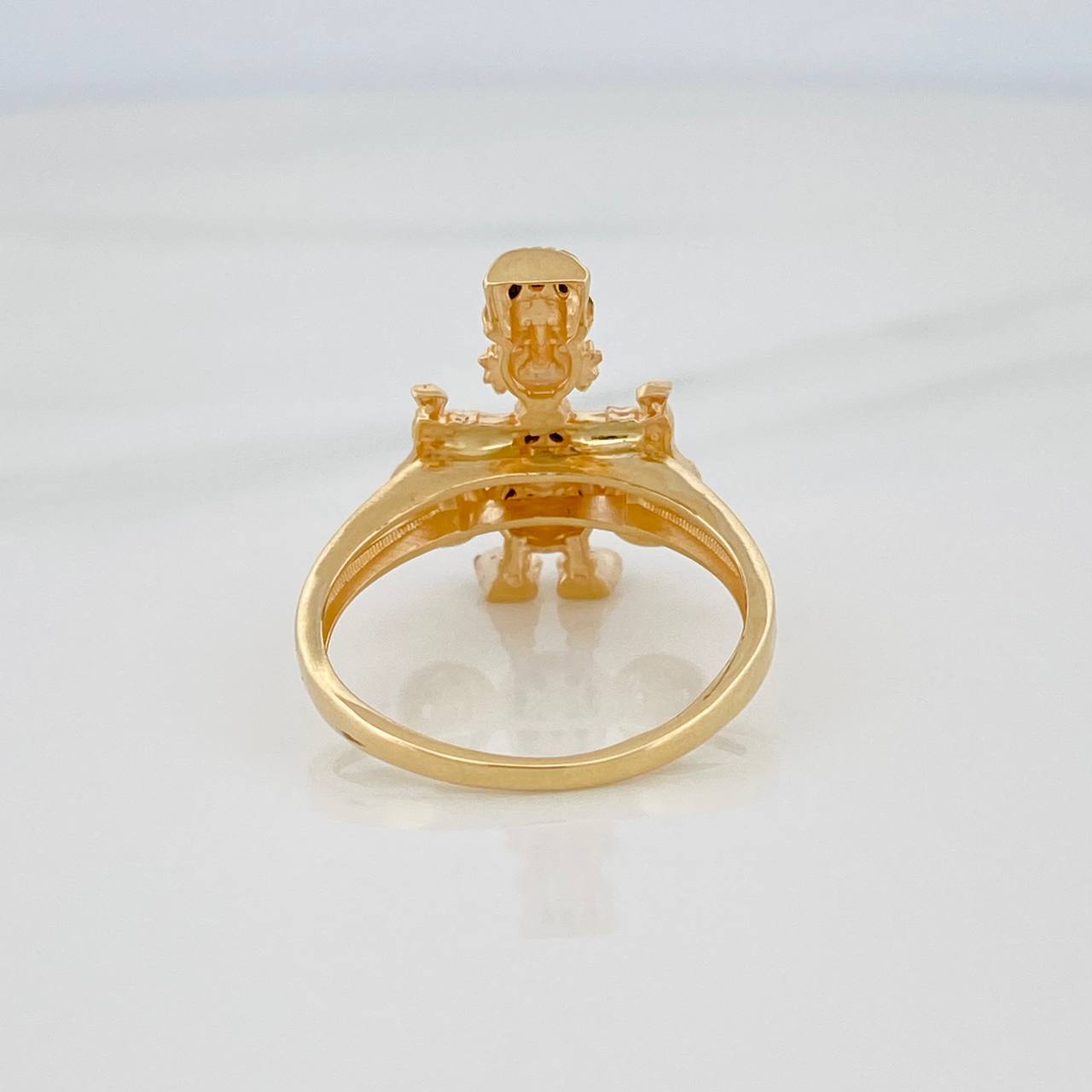 Anillo Pato Bolsas De Dinero 4.2gr / T8 / Tres Oros 18K %
