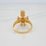 Anillo Pato Bolsas De Dinero 4.2gr / T8 / Tres Oros 18K %