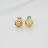 Topos Cuatro Garras Esmeraldas 15Pts 0.6gr / 2.8mm Oro Amarillo 18K &