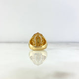 Anillo Virgen de Guadalupe 7.15gr / T5 1/2 / Circones Blancos-Verdes-Azules Dos Oros Amarillo Blanco