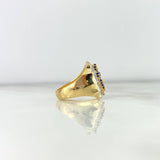 Anillo Virgen de Guadalupe 7.15gr / T5 1/2 / Circones Blancos-Verdes-Azules Dos Oros Amarillo Blanco