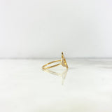 Anillo Corazons 15s 1.8gr / T5 3/4 / Circones Blancos Oro Amarillo