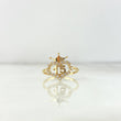 Anillo Corazons 15s 1.8gr / T5 3/4 / Circones Blancos Oro Amarillo