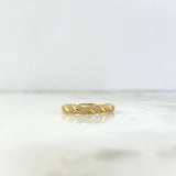 Anillo Lazo 2.25gr / T6 3/4 / Circones Blancos Oro Amarillo