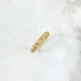 Anillo Lazo 2.25gr / T6 3/4 / Circones Blancos Oro Amarillo