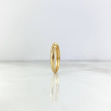 Anillo Lazo 2.25gr / T6 3/4 / Circones Blancos Oro Amarillo