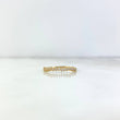 Anillo Curveado Tupido 1.25gr / T6 1/2 / Circones Blancos Oro Amarillo