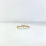 Anillo Curveado Tupido 1.25gr / T6 1/2 / Circones Blancos Oro Amarillo