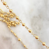Rosario Virgen Milagrosa 6.15gr / 50cm / 3-4mm Bolas Lisas Oro Amarillo